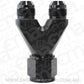 Aeroflow AF146-10-08BLK U Block Female -10 to 2 X -8AN Male Nipples Straight Outlet