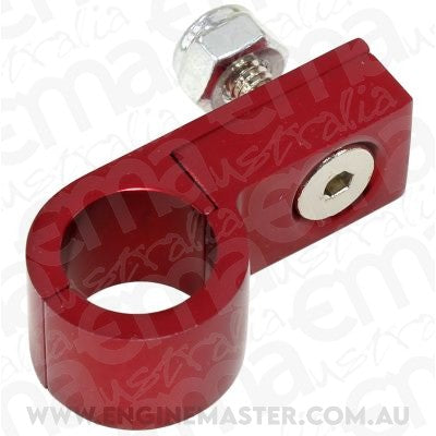 Aeroflow AF157-15R Billet P Style Clamp -12 Braid Red 24mm ID Or 7/8" ID