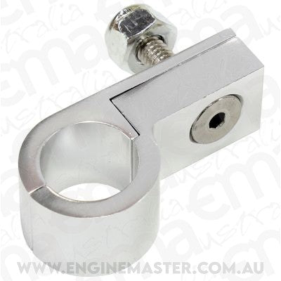 Aeroflow AF157-15S Billet P Style Clamp -12 Braid Silver 24mm ID Or 7/8" ID