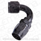 Aeroflow 100 & 450 series braided hose Alloy 120 Deg End -10AN Black Cutter Style Full Swivel Aeroflow Performance Products AF504-10BLK