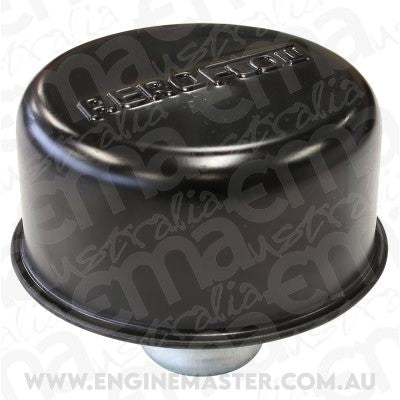 Aeroflow AF1822-7000 Black Valve Cover Breather Push In Style No Spout W/Logo