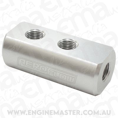 Aeroflow AF456-01-04S Compact Distribution Block 1 In 4 Out All Port S 1/8" NPT