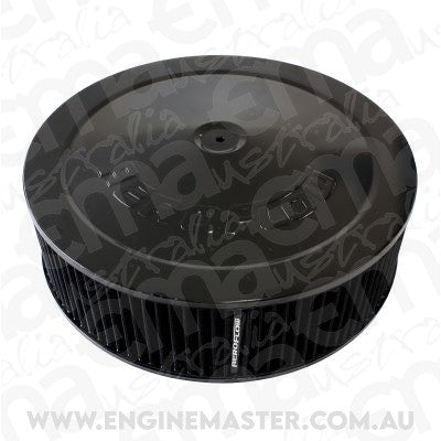 Aeroflow AF2251-1290 14" x 4" Air Cleaner Assembly 5-1/8" Dropbase Black Cotton