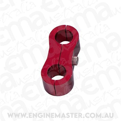 Aeroflow Performance Products AF156-12R Billet Dual Hose Seperator Red 19mm ID Or 3/4" ID