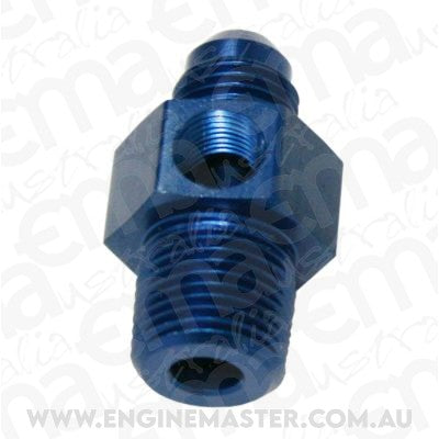 Aeroflow AF139-06-08 Male 3/8"NPT to -6AN 1/8" Port Blue 3/8" to -6AN 1/8" Port