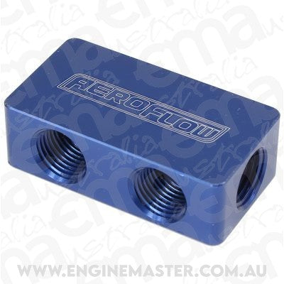 Aeroflow AF456-02-04 Compact Distribution Block 2 In 4 Out All Port S 1/8" NPT
