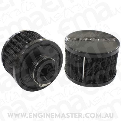 Aeroflow Performance Products AF2271-1420 1" Universal Clamp On Filter 3" O.D 2-1/4" H Black Top