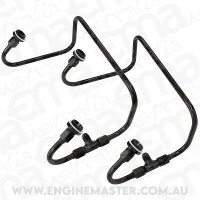 Aeroflow AF30-2671BLK Dual Inlet Fuel Line Kit Suit 4150 Holley Carb Black