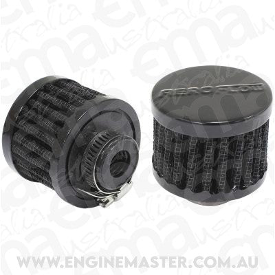 Aeroflow AF2271-1330 1/2" Universal Clamp On Filter 2" O.D 1-1/2" H Black Top