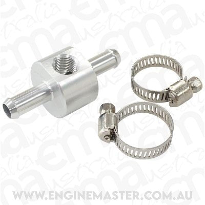 Aeroflow AF138-06S 3/8" Barb with 1/8" Port Adapt Silver Straight