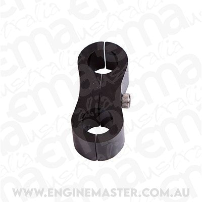 Aeroflow Performance Products AF156-08BLK Billet Dual Hose Seperator Black 12.6mm ID Or 1/2" ID