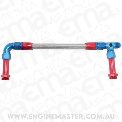 Aeroflow AF162-08 Holley Dual Inlet -8AN 4500 Blue Suit Dominator Carbs