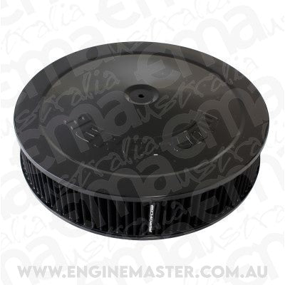 Aeroflow AF2251-1280 14" x 3" Air Cleaner Assembly 5-1/8" Dropbase Black Cotton