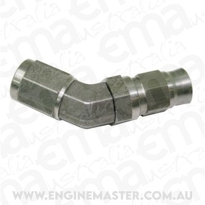 Aeroflow Performance Products AF202-03 Stainless 45 Deg Hose End Suit -3 PTFE Hose