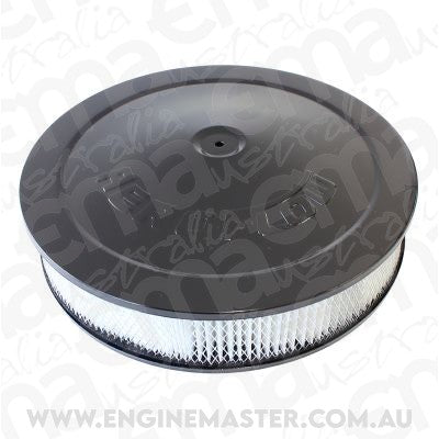 Aeroflow AF2256-1280 14" x 3" Air Cleaner Assembly 5-1/8" Dropbase Black Paper