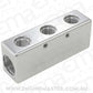 Aeroflow AF456-08-06S 3x -6ORB 2x -8ORB Distribution Block Silver Compact Style