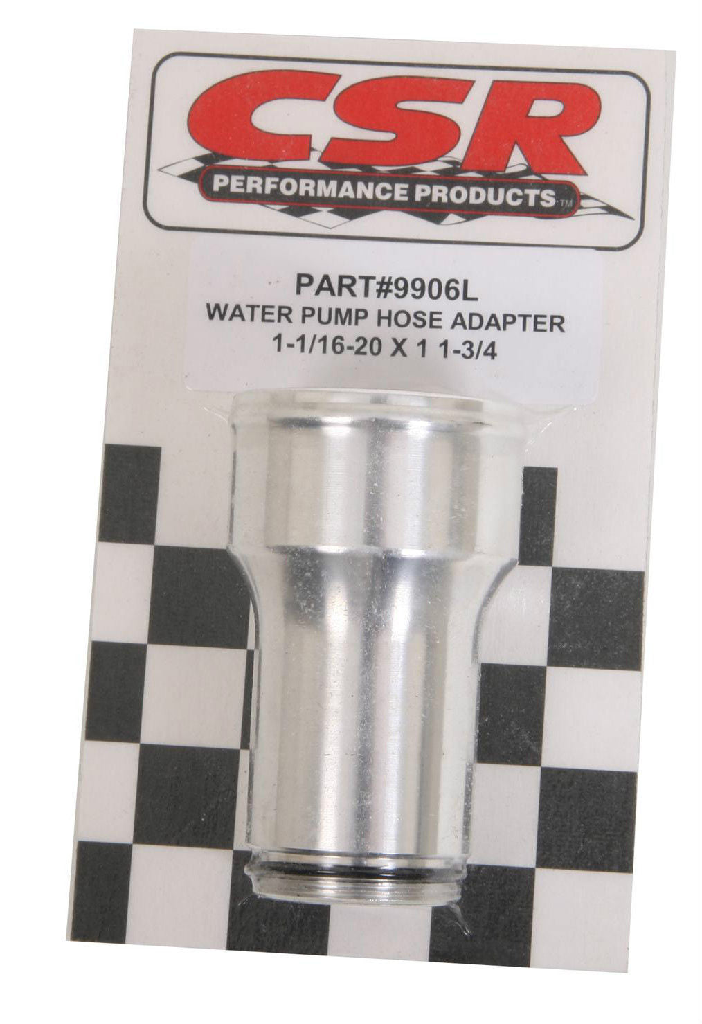 CSR Performance CSR9906L Csr Alloy Straight 1-1/16-20" To 1-3/4" Smooth Hose Adaptor 3" Long