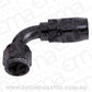 Aeroflow AF503-06BLK Alloy 90 Deg Hose End -6AN Black Cutter Style Full Swivel