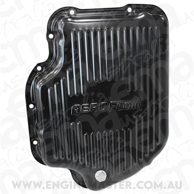 Aeroflow AF1826-3001 Th400 Deep Transmission Pan Black W/ Drain Plug 3" Deep