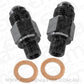 Aeroflow AF395-08BLK C4 Trans Fitting -8 x 1/8-27 Black 1/8-27" Straight Npsm