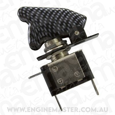 Aeroflow AF49-5020 Carbon Fibre Led Missile Switch Led Activated When On