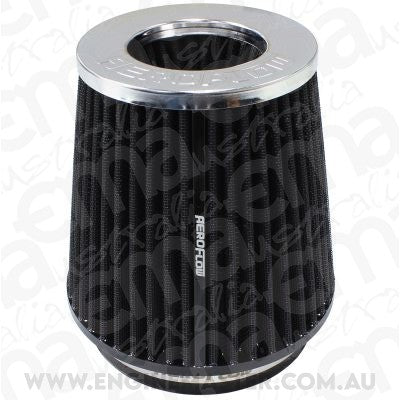 Aeroflow AF2811-2800 5" Clamp-On Inv Tapered Filter4.5 / 6.5 O.D, 6" H Chrome