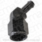 Aeroflow AF412-08-06BLK Female -8AN 45Deg to 3/8" Barb Black Swivel Nut