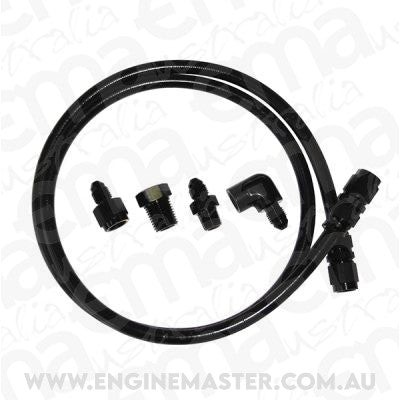 Aeroflow AF30-4003BLK -4AN x 3Ft Black Braided Line with Fittings Included