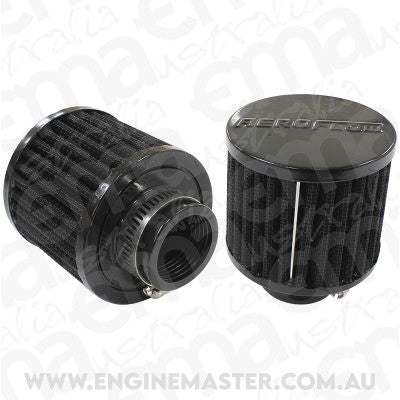 Aeroflow AF2271-1390 1-1/4" Universal Clamp On Filter 3" O.D 2-1/2" H Black Top