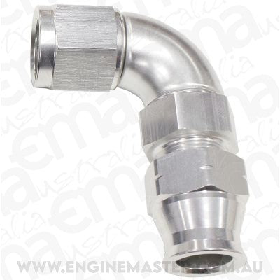 Aeroflow Performance Products AF139-12S 3/4" Tube 90 Deg Female -12AN Silver Swivel Nut with Olive