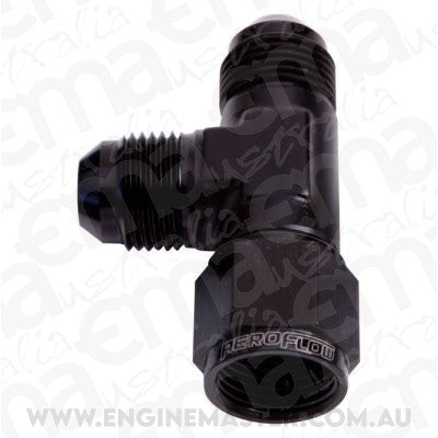 Aeroflow Performance Products AF145-16BLK Tee -16AN Female Swivel On Runblack Swivel Nut
