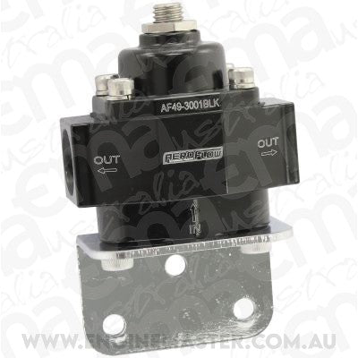 Aeroflow AF49-3001BLK Red Style Reg 1-11 Psi Adjusta Billet 1In 2 Out -8 ORB Port S