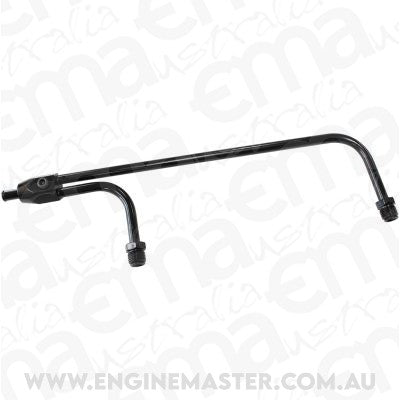 Aeroflow AF30-4150BLK Black Fuel Rail 9-5/16" Between Inlets Double Pumper 3/8"