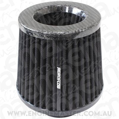 Aeroflow AF2911-3003 3" Carbon Inverted Tapered 5.25-6 O.D 5 High Black