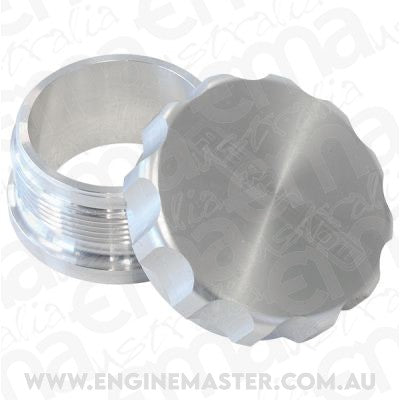 Aeroflow AF460-24S 1.5" Alum Weld Bung & Cap Raw Weld On / Silver Cap