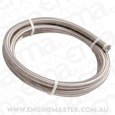Aeroflow Performance Products AF200-04-6M SS PTFE Braided Hose -4AN 6M Clamshell Pack 8mm OD