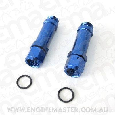 Aeroflow AF165-08-1 -8AN Female to Holley Ultra Hpblue Swivel Nut (Pair) -8ORB