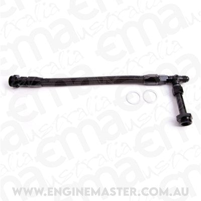 Aeroflow AF160-06BLK Holley Dual Inlet Rail -6AN Black Suit 1-2 Metering Blocks