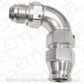 Aeroflow AF137-05S 5/16" Tube 90 Deg Male -6AN Silver Swivel Nut with Olive