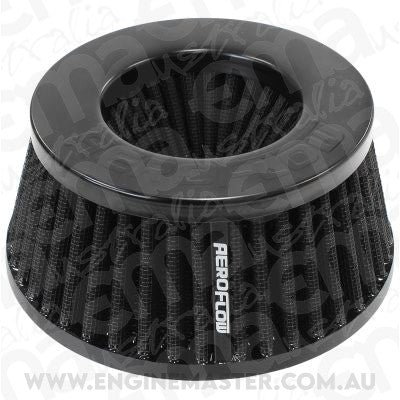 "3"" INVERTED TAPERED FILTER 5.25-6 O.D, 2.55"" HIGH BLACK Aeroflow - AF 2711-5288"
