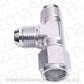 Aeroflow AF145-08S Tee -8AN Female Swivel On Run Silver Swivel Nut