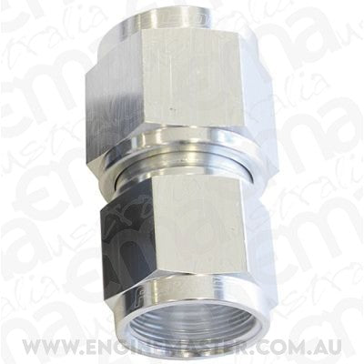 Aeroflow Performance Products AF131-10-12S Swivel Coupler Reducer -12AN to -10AN Silver Female Coupler