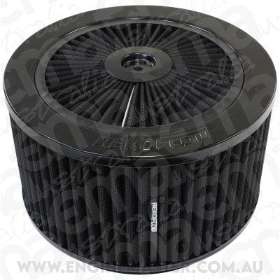 Aeroflow AF2251-3155 9" x 5" Full Flow Assembl 7-5/16" Neck Black Cotton