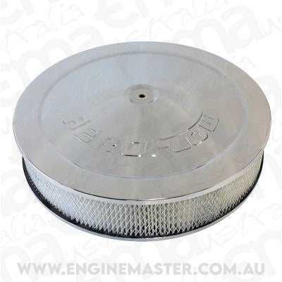 Aeroflow AF2856-1280 14" x 3" Air Cleaner Assembly 5-1/8" Dropbase Chrome Paper