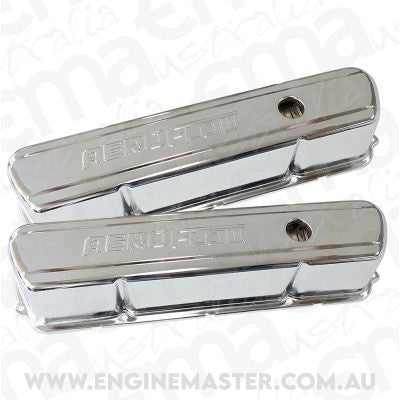 Aeroflow AF1821-5004 Holden 253-308 Valve Cover Chrome with Aeroflow Logo