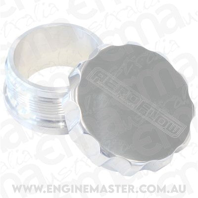 Aeroflow AF460-24P 1.5" Alum Weld Bung & Cap Raw Weld On / Polished Cap