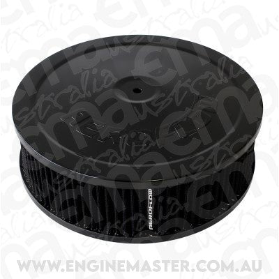 Aeroflow AF2251-1120 9" x 2-3/4" Air Cleaner Assembly 5-1/8" Neck Black Cotton