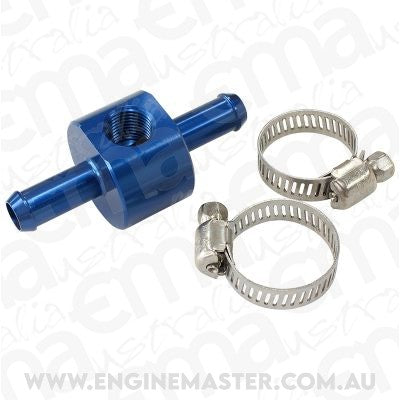 Aeroflow AF138-06 3/8" Barb with 1/8" Port Adapt Blue Straight
