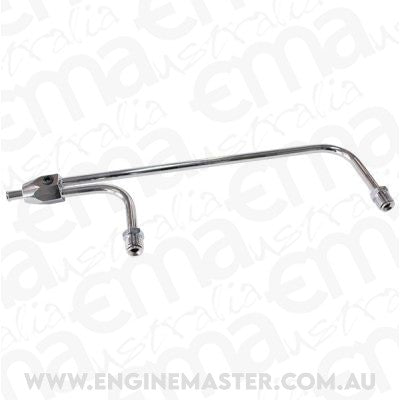 Aeroflow AF30-4150 Chrome Fuel Rail 9-5/16" Between Inlets Double Pumper 3/8"