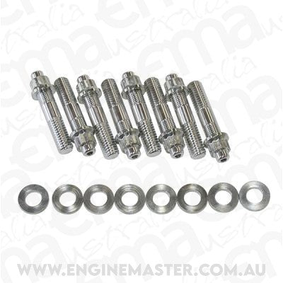 Aeroflow AF37-0602 Blower Stud Kit Silver Studs Show Set 2.5" Oal Red
